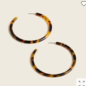 J Crew Tortoise and Gray Hoops Set